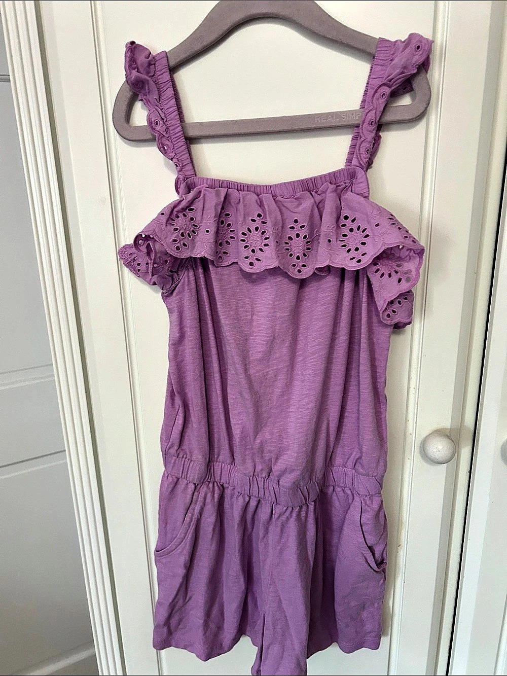 Gap Purple Eyelet Romper Size Medium Like New